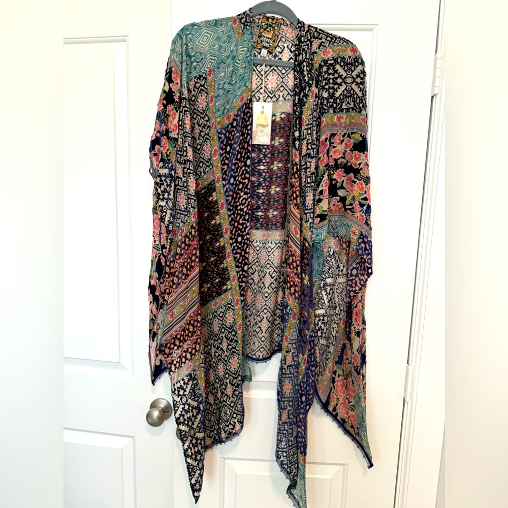 Johnny Was Patchwork Burnout Velvet Shawl